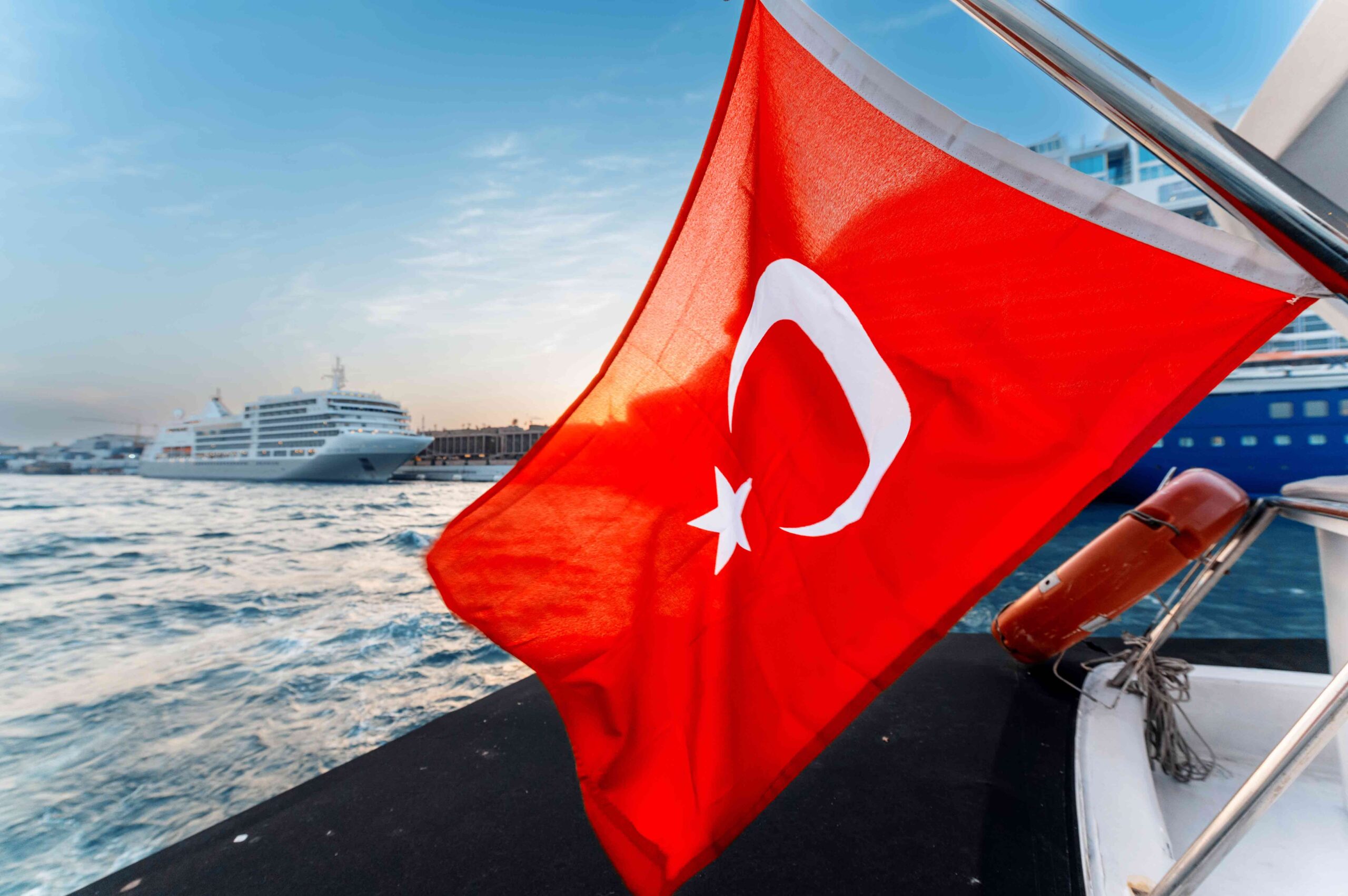 turkish-flag-waving-boat-istanbul-turkey